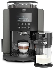 Krups EA819E10 Αυτόματη Μηχανή Espresso 1450W Πίεσης 15bar για Cappuccino με Μύλο Άλεσης Γκρι