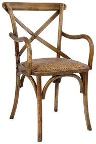 Καρέκλα FORENZA με Μπράτσα με Κάθισμα Ψάθας Natural 52x56x89,5 εκ. 52x56x89.5 εκ.