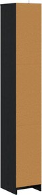 vidaXL Ντουλάπι Μπάνιου Μαύρη Δρυς 30 x 33 x 190 εκ.