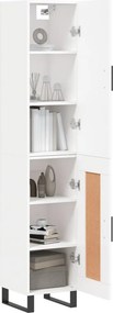 vidaXL Ντουλάπι Λευκό 34,5 x 34 x 180 εκ. από Επεξεργασμένο Ξύλο