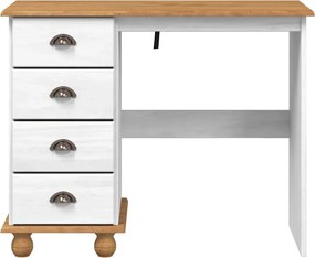vidaXL Γραφείο γραφής με συρτάρι ASKIM Λευκό 95 x 40 x 75 εκ.