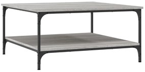 vidaXL Τραπεζάκι Σαλονιού Γκρι Sonoma 80x80x40 εκ. Επεξεργασμένο Ξύλο