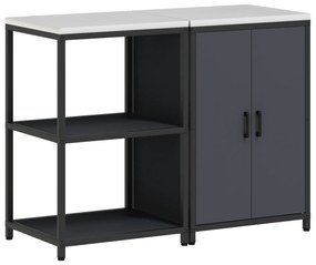 vidaXL Σετ Αποθήκευσης Κουζίνας 2 pcs Ανθρακί 120 x 50 x 92 εκ.
