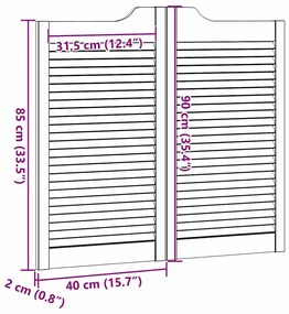 ΑΝΟΙΓΟΜΕΝΕΣ ΠΟΡΤΕΣ LOUVRED DESIGN 2 ΖΕΥΓΩΝ ΛΕΥΚΟ 90X80 CM 4107139