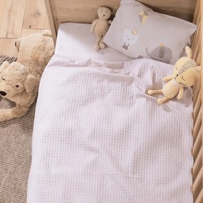 Κουβέρτα Βρεφική Πικέ Happy Days Greige Nef-Nef Homeware Cuddle 80x110cm 100% Cotton