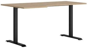Τραπέζι γραφείου Boston CU132, 76x160x90cm, 33 kg, Artisan βελανιδιά, Μαύρο | Epipla1.gr