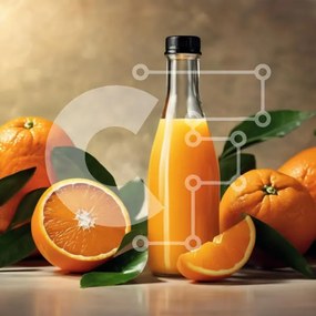 Σετ των 2 Intra Συλλεκτικό Ξύλινο Παζλ Plywood 4mm - Φρέσκος χυμός πορτοκαλιού με πορτοκάλια Σε Ξύλινο Κουτί - Διαστάσεις: 10x10 cm – 25 κομμάτια