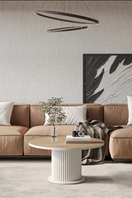 Stewehome Μοντέρνο Στρογγυλό Τραπεζάκι Σαλονιού γκρι 70x70 cm