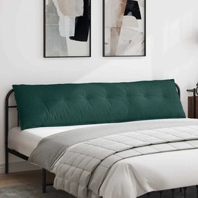 vidaXL Μαξιλάρι Πλάτης Σκούρο Πράσινο 200 x 50 x 19 cm ύφασμα