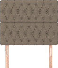 vidaXL Κεφαλάρι Κρεβατιού Μπεζ 100x7x118/128 εκ. Ύφασμα