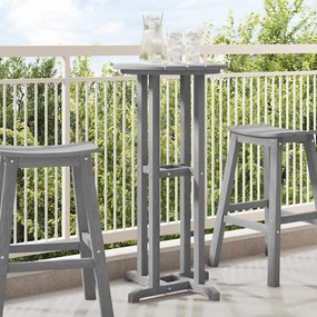 vidaXL Τραπέζι μπαρ Ανοιχτό γκρι 55 x 55 x 107 cm HDPE