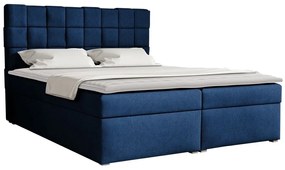 Κρεβάτι continental Pomona 117, Διπλό, Continental, Μπλε, 160x200, Ταπισερί, Τάβλες για Κρεβάτι, 160x215x115cm, 162 kg, Στρώμα: Ναι | Epipla1.gr