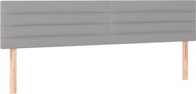 vidaXL Κρεβάτι Boxspring με Στρώμα Ανοιχτό Γκρι 120x190 εκ. Υφασμάτινο