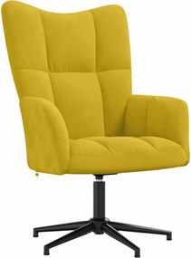 vidaXL Πολυθρόνα Relax Κίτρινο Μουσταρδί Βελούδινη