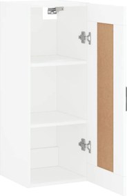 vidaXL Ντουλάπι Τοίχου Λευκό 34,5 x 34 x 90 εκ. από Επεξεργασμένο Ξύλο