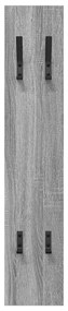 vidaXL Τοίχου Κρεμάστρα με αποθήκευση Γκρι sonoma 20 x 1.5 x 100 εκ