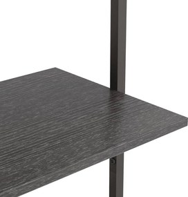 vidaXL Ραφιέρα Κεκλιμένη 5 Επιπέδων Μαύρη 64x35x185 εκ.