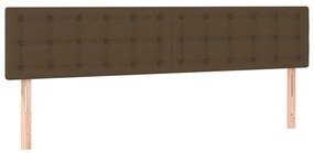 vidaXL Κεφαλάρια Σκ. Καφέ 160x5x78/88 εκ. Ύφασμα