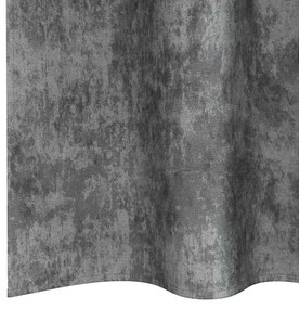 vidaXL Κουρτίνα με κουρτίνες 2 pcs Γκρι 140 x 140 cm Βελούδο