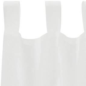 vidaXL Κουρτίνες Voile με βρόχους 2 τεμάχια Λευκό 140x260 cm