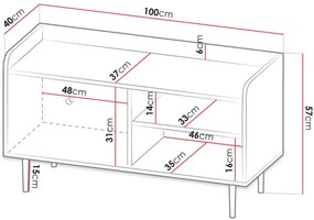 Έπιπλο τηλεόρασης Vasina 100