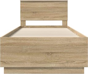 vidaXL Σκελετός Κρεβατιού Sonoma Δρυς 90 x 190 cm Επεξεργασμένο Ξύλο