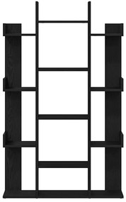 vidaXL Βιβλιοθήκη Μαύρης Δρυς 86x25,5x140 εκ από Επεξεργασμένο Ξύλο