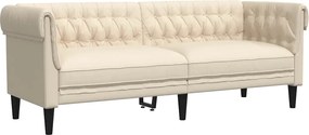 vidaXL Καναπές Τριθέσιος Chesterfield Λινό