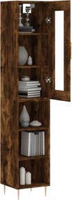 vidaXL Ντουλάπι Καπνιστή δρυς 34,5x34x180 εκ. από Επεξεργασμένο Ξύλο