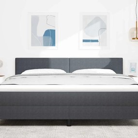 vidaXL Κεφαλάρι Σκούρο Γκρι 180 cm Υφασμάτινο Κορντουρά