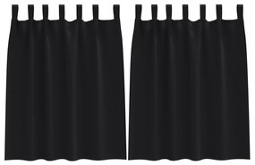vidaXL Κουρτίνες συσκότισης 2 pcs Μαύρο 140 x 140 cm Πολυεστέρας