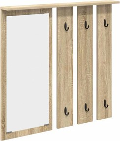 vidaXL Τοίχου Κρεμάστρα Sonoma Δρυς 84 x 10 x 80 εκ.