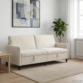 vidaXL Καναπές με Αποθήκευση Κρεμ 192 x 78 x 87 εκ. Πολυεστέρας