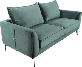 Καναπές διθέσιος Nextdeco Harold πετρόλ Y87x180x88εκ.