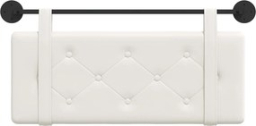 vidaXL Κρεμαστό Κεφαλάρι Λευκός 110 x 55 x 5 εκ Τεχνητό Δέρμα