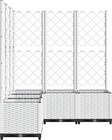 vidaXL Γλάστρα Κήπου Λευκό 120 x 120 x 136 cm