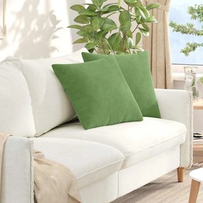 Μαξιλάρι Καναπέ 2 pcs Ανοιχτό Πράσινο 50 x 50 cm