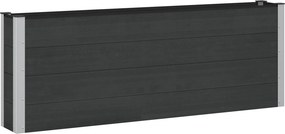 vidaXL Υπερυψωμένη Ζαρντινιέρα Μαύρο 200 x 30 x 72 εκ