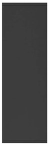 vidaXL Ραφιέρα / Βιβλιοθήκη Μαύρη 50 x 25 x 80 εκ. από Μοριοσανίδα