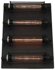 Φωτιστικό Οροφής - Πλαφονιέρα 77-2602 BD-0312-4 Toro Black Mat Homelighting Metal