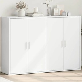 vidaXL Βοηθητικά Ντουλάπια 2 τεμ. Λευκό 60x31x84 εκ. Επεξεργ. Ξύλο