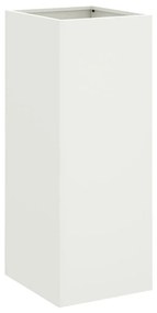 Ζαρντινιέρα Λευκή 32x27,5x75 εκ. από Χάλυβα Ψυχρής Έλασης - Λευκό
