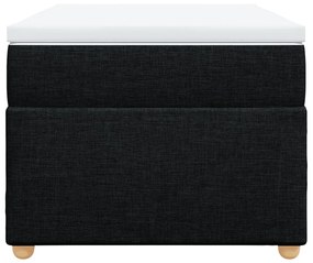 vidaXL Κρεβάτι Boxspring με Στρώμα Μαύρο 80 x 200 εκ. Υφασμάτινο