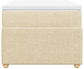 vidaXL Κρεβάτι Boxspring με Στρώμα Κρεμ 80 x 200 εκ. Υφασμάτινο
