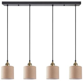 Φωτιστικό Οροφής - Ράγα Adept 77-8745 85x14x300cm 4xE27 60W Multi-Brown Homelighting