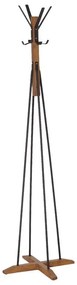 Coat Stand Myra in walnut-black color D40x160cm 40x40x160 εκ.