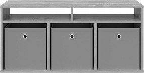 vidaXL Χαμηλό γραφείο 102 x 32 x 48,5 εκ. Γκρι Sonoma