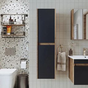 Stewehome Ντουλάπι Πετσετών Μπάνιου με Ράφια 35x30x130 cm