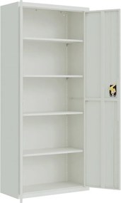 vidaXL Αρχειοθήκη Αν. Γκρι 90x40x200 εκ. Ατσάλινη