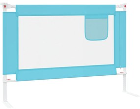 vidaXL Μπάρα Κρεβατιού Προστατευτική Μπλε 90 x 25 εκ. Υφασμάτινη